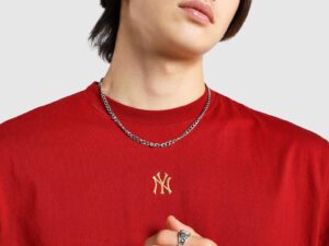 Metallic Embroidered T‑Shirt