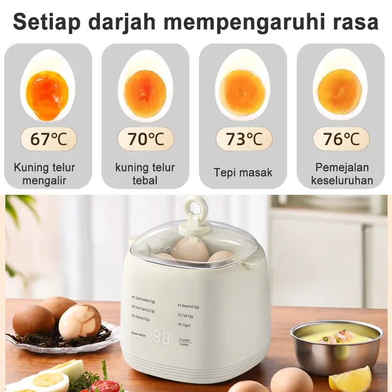 🥚✨ Telur Sempurna Setiap Kali SIMMO Smart Egg Steamer -  Letak Telur • Tekan Butang • Terus Siap Tanpa Gagal - 🔥 Produk Paling Laris Minggu Ini