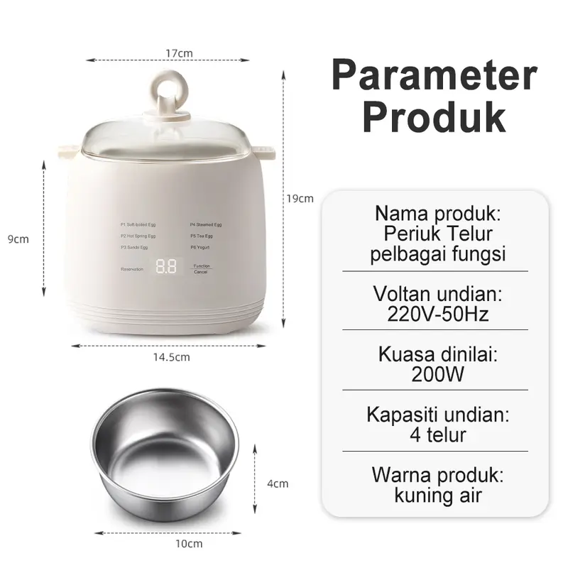 🥚✨ Telur Sempurna Setiap Kali SIMMO Smart Egg Steamer -  Letak Telur • Tekan Butang • Terus Siap Tanpa Gagal - 🔥 Produk Paling Laris Minggu Ini